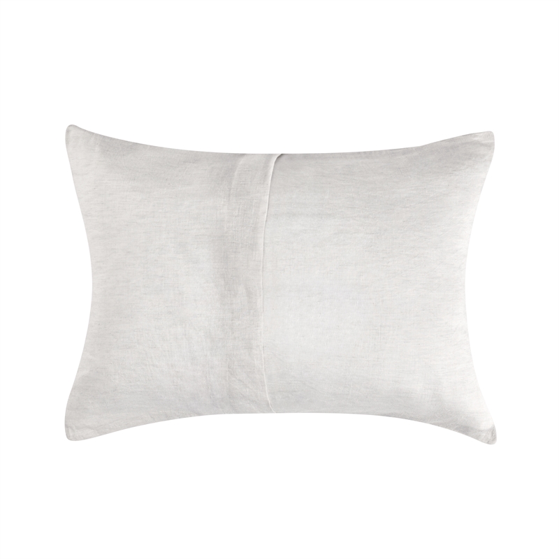 Pemberly Row Transitional Linen Cashmere Fabric Standard White Sham