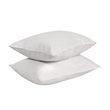 Pemberly Row Transitional Linen Cashmere Fabric Standard White Sham