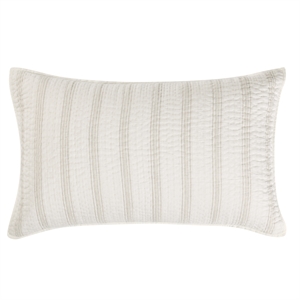 Pemberly Row Transitional Abraham Cotton Linen Eggshell Beige King Sham