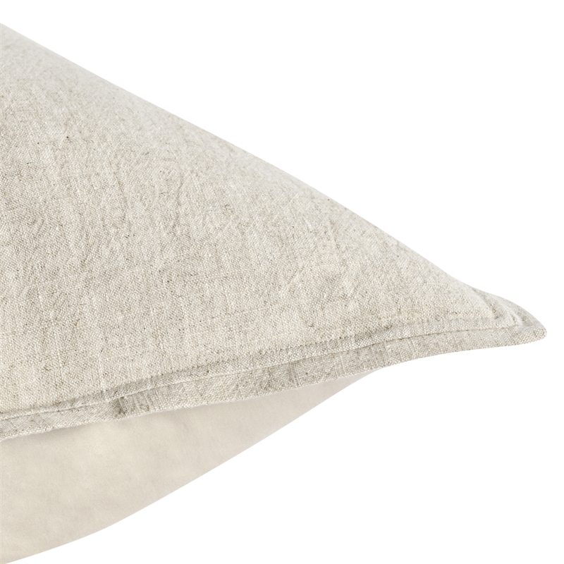 Pemberly Row Transitional Cotton Linen Blend Natural King Sham