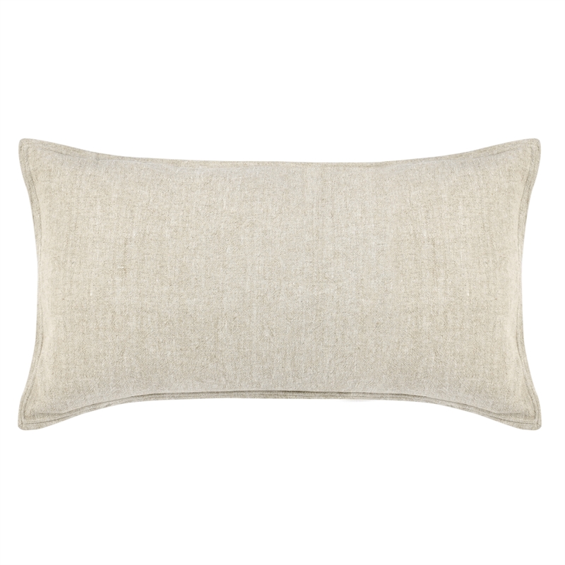 Pemberly Row Transitional Cotton Linen Blend Natural King Sham