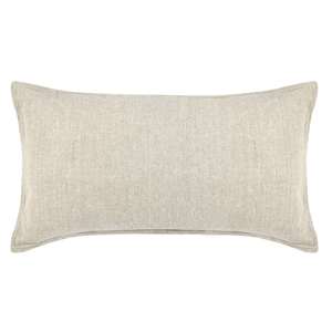 Pemberly Row Transitional Cotton Linen Blend Natural King Sham