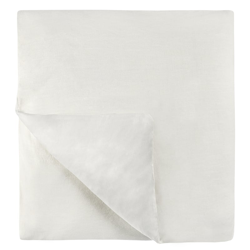 Pemberly Row Transitional Cotton Linen Blend Ivory Queen Duvet