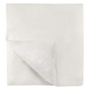 Pemberly Row Transitional Cotton Linen Blend Ivory Queen Duvet