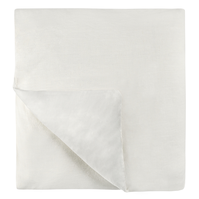 Pemberly Row Transitional Cotton Linen Blend Ivory King Duvet
