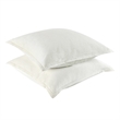 Pemberly Row Transitional Cotton Linen Blend Ivory Euro Sham