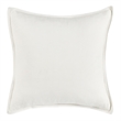 Pemberly Row Transitional Cotton Linen Blend Ivory Euro Sham