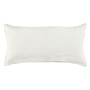 Pemberly Row Transitional Cotton Linen Blend Ivory King Sham