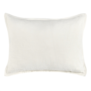 Pemberly Row Transitional Cotton Linen Blend Ivory Standard Sham
