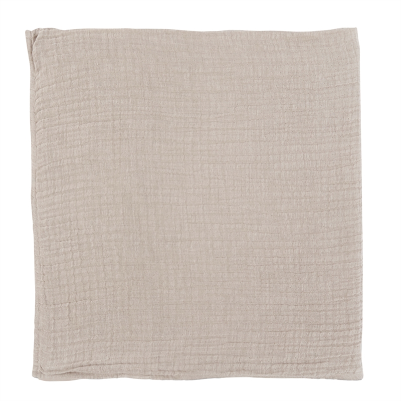 Pemberly Row Modern Transitional Cotton Linen King Duvet Natural
