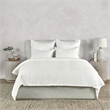 Pemberly Row Transitional Woven Stitch Design Cotton White King Duvet