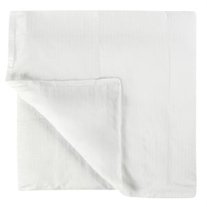Pemberly Row Transitional Woven Stitch Design Cotton White King Duvet