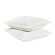 Pemberly Row Transitional Woven Stitch Design Cotton White Euro Sham