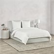 Pemberly Row Transitional Woven Stitch Design Cotton White Euro Sham