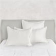 Pemberly Row Transitional Woven Stitch Design Cotton White Euro Sham