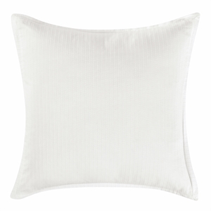 Pemberly Row Transitional Woven Stitch Design Cotton White Euro Sham