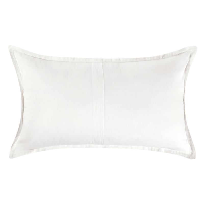 Pemberly Row Transitional Woven Stitch Design Cotton White King Sham
