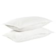 Pemberly Row Transitional Woven Stitch Design Cotton White King Sham