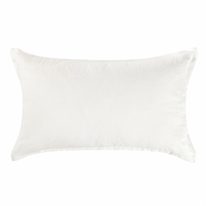 Pemberly Row Transitional Woven Stitch Design Cotton White King Sham
