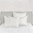 Pemberly Row Transitional Woven Stitch Design Cotton White Standard Sham