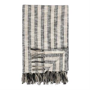 Pemberly Row Transitional Cotton Black 50&quotx70&quot Throw Blanket