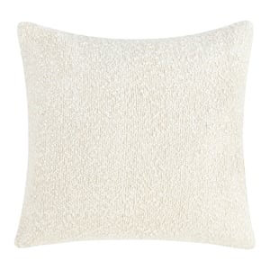 Pemberly Row Transitional 22&quot Cotton Fabric Blend Throw Pillow in Ivory
