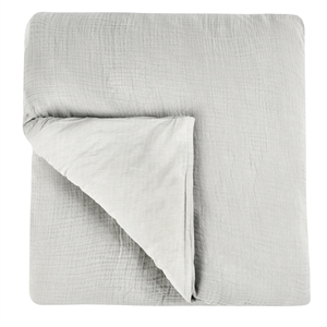 Pemberly Row Transitional Cotton Linen Blend Queen Duvet Gray