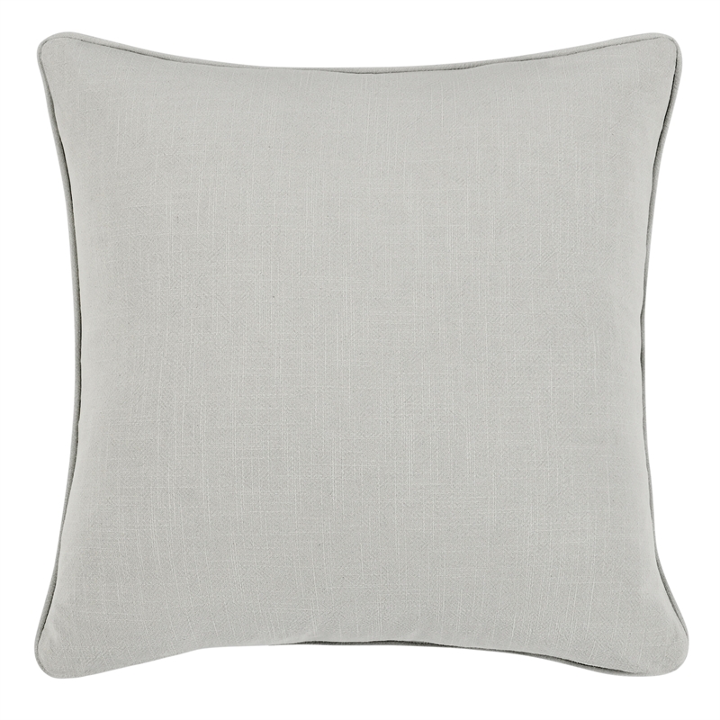 Pemberly Row Transitional Gray Finish Cotton Linen Blend Euro Sham