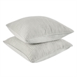 Pemberly Row Transitional Gray Finish Cotton Linen Blend Euro Sham