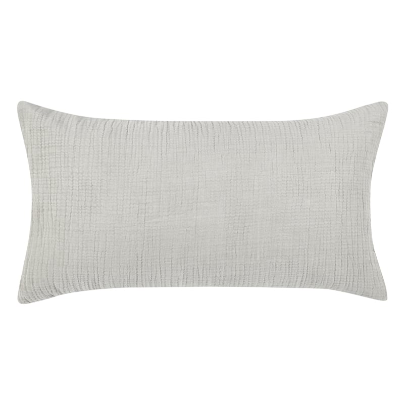 Pemberly Row Transitional Gray Finish Cotton Linen Blend King Sham