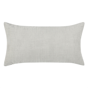 Pemberly Row Transitional Gray Finish Cotton Linen Blend King Sham