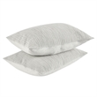 Pemberly Row Transitional Gray Cotton Linen Blend Standard Sham