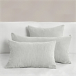 Pemberly Row Transitional Gray Cotton Linen Blend Standard Sham