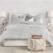 Pemberly Row Transitional Cotton Gray Embroidered King Duvet