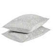 Pemberly Row Transitional Cotton Gray Embroidered Standard Sham