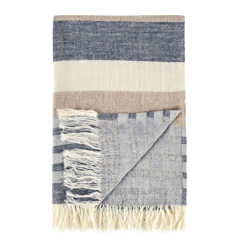 Pemberly Row Transitional Linen Fabric Multi-Color 50