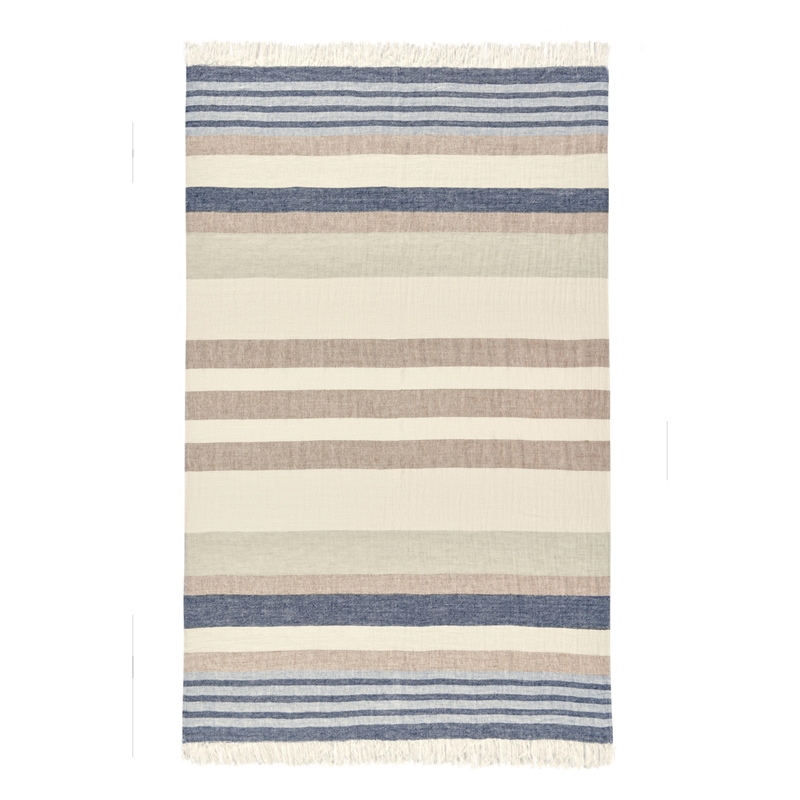 Pemberly Row Transitional Linen Fabric Multi-Color 50