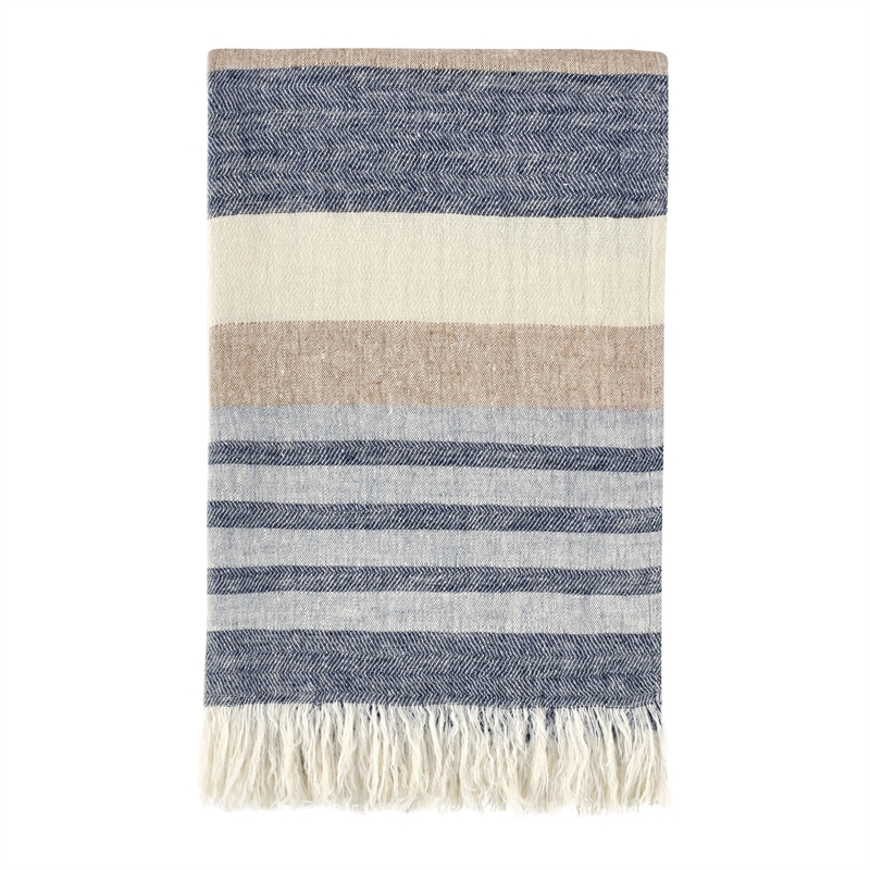 Pemberly Row Transitional Linen Fabric Multi-Color 50