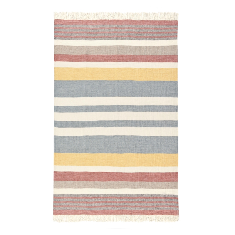 Pemberly Row Transitional Linen Fabric Multi-Color 50