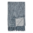 Pemberly Row TC Sharma Cotton Linen Denim Blue Throw Blanket 50
