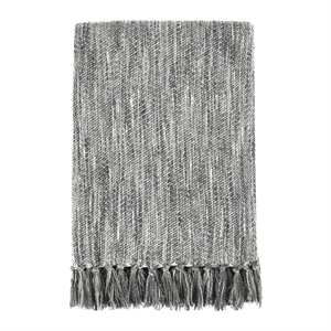 Pemberly Row TC Sharma Cotton Blend 50&quotx70&quot Gray Throw Blanket