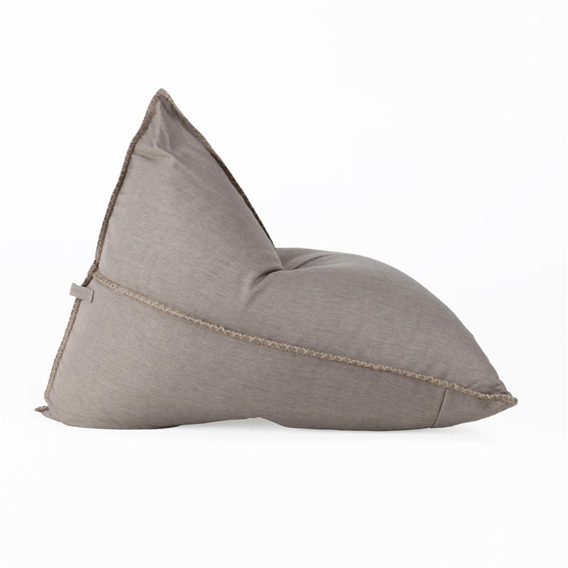 Pemberly Row Beige Teardrop Polyester Blend Fabric Lounge Chair