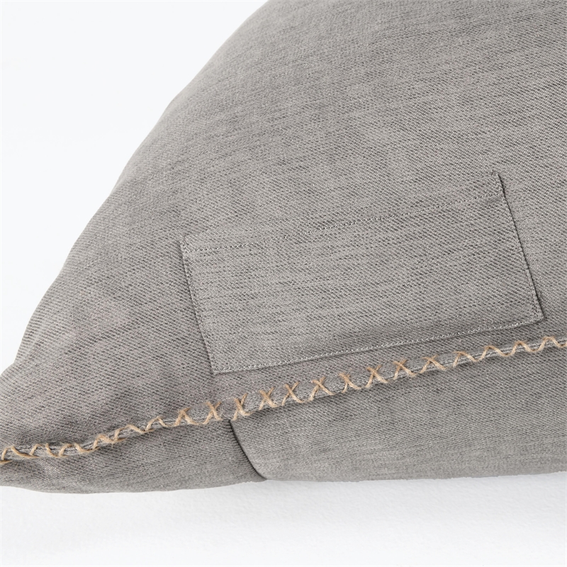 Pemberly Row Beige Teardrop Polyester Blend Fabric Lounge Chair