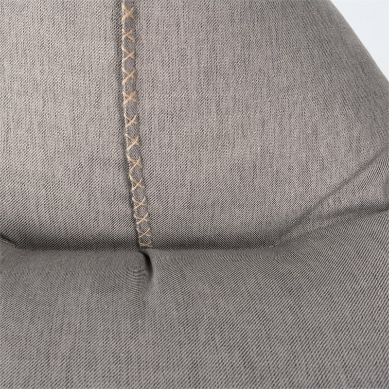 Pemberly Row Beige Teardrop Polyester Blend Fabric Lounge Chair