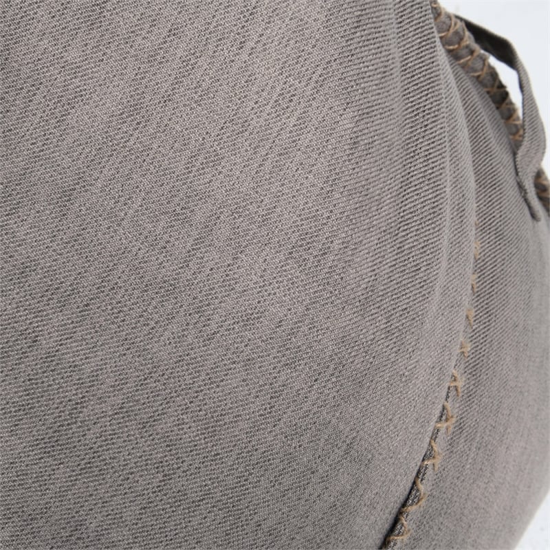 Pemberly Row Beige Teardrop Polyester Blend Fabric Lounge Chair