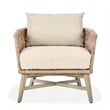 Pemberly Row Outdoor Solid Wood Accent Chair in Natural Tone