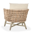 Pemberly Row Outdoor Solid Wood Accent Chair in Natural Tone