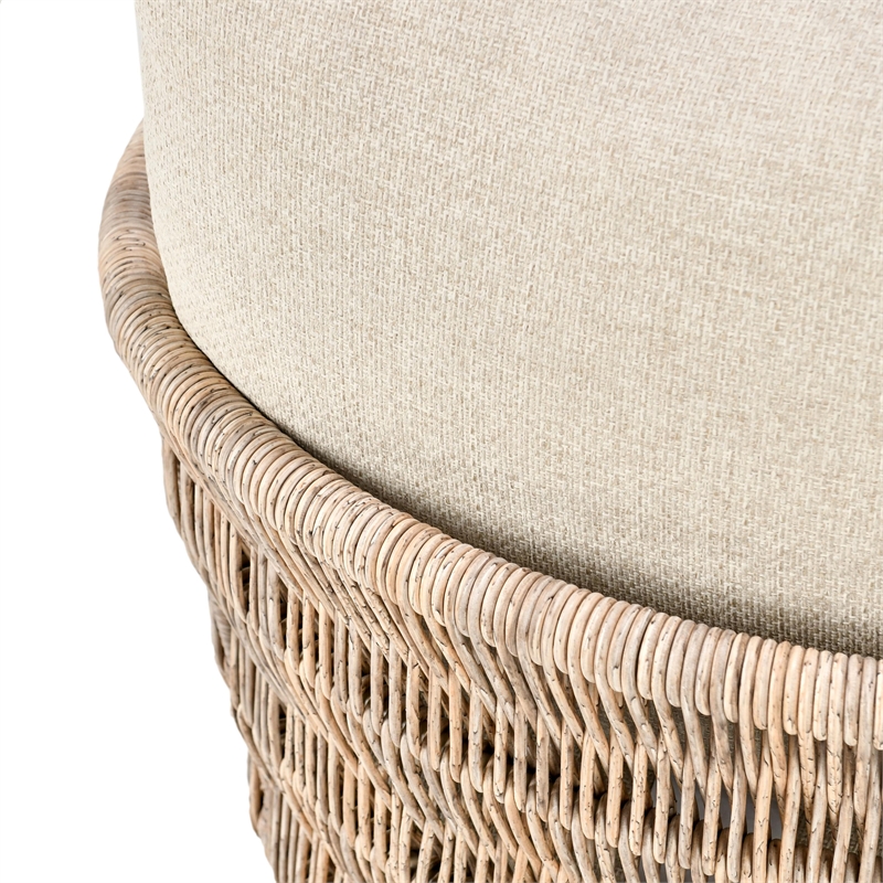 Pemberly Row Outdoor Solid Wood Accent Chair in Natural Tone
