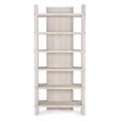Pemberly Row Transitional 6 Shelf Oak Wood Veneer White Wash Bookshelf