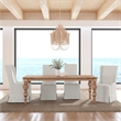 Pemberly Row Transitional Set of Two Fabric Dining Chairs in Natural